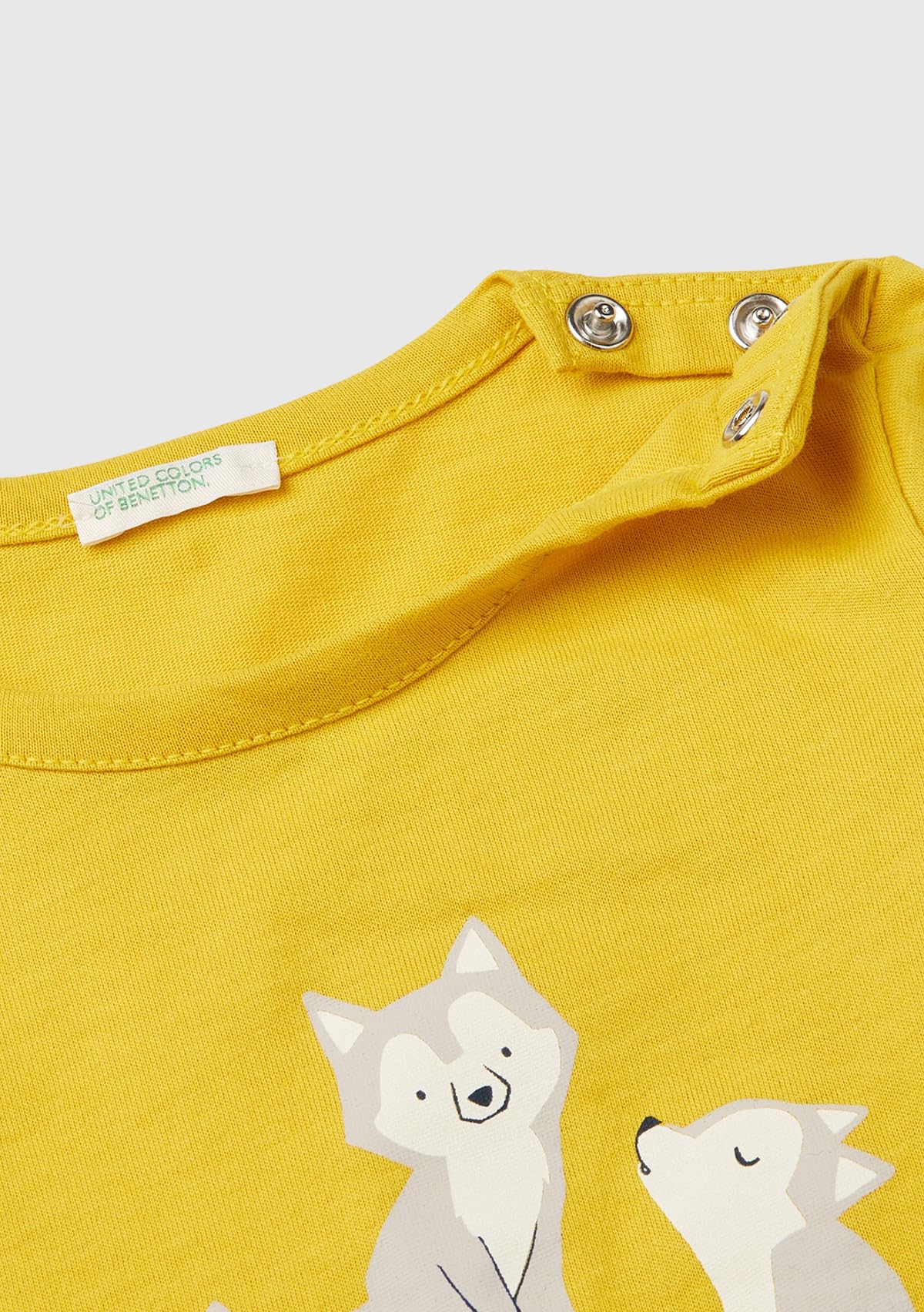 Benetton 3ATNA105I T-Shirt Maglietta Bimbi Cotone Bio