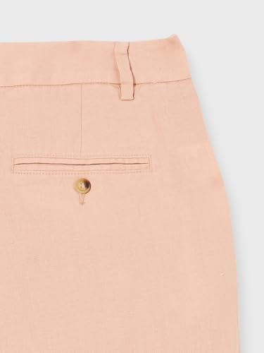 Benetton 4AGHDF05W Pantaloni Donna Lino Vita Regular