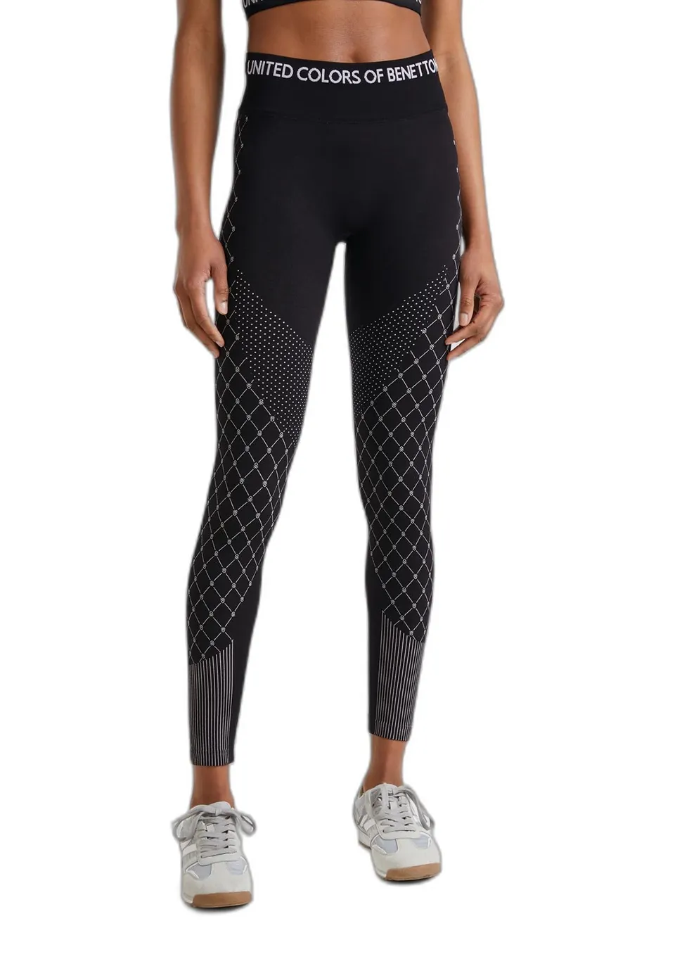 Benetton 3SW63F04I Leggings Donna Seamless Bianco S