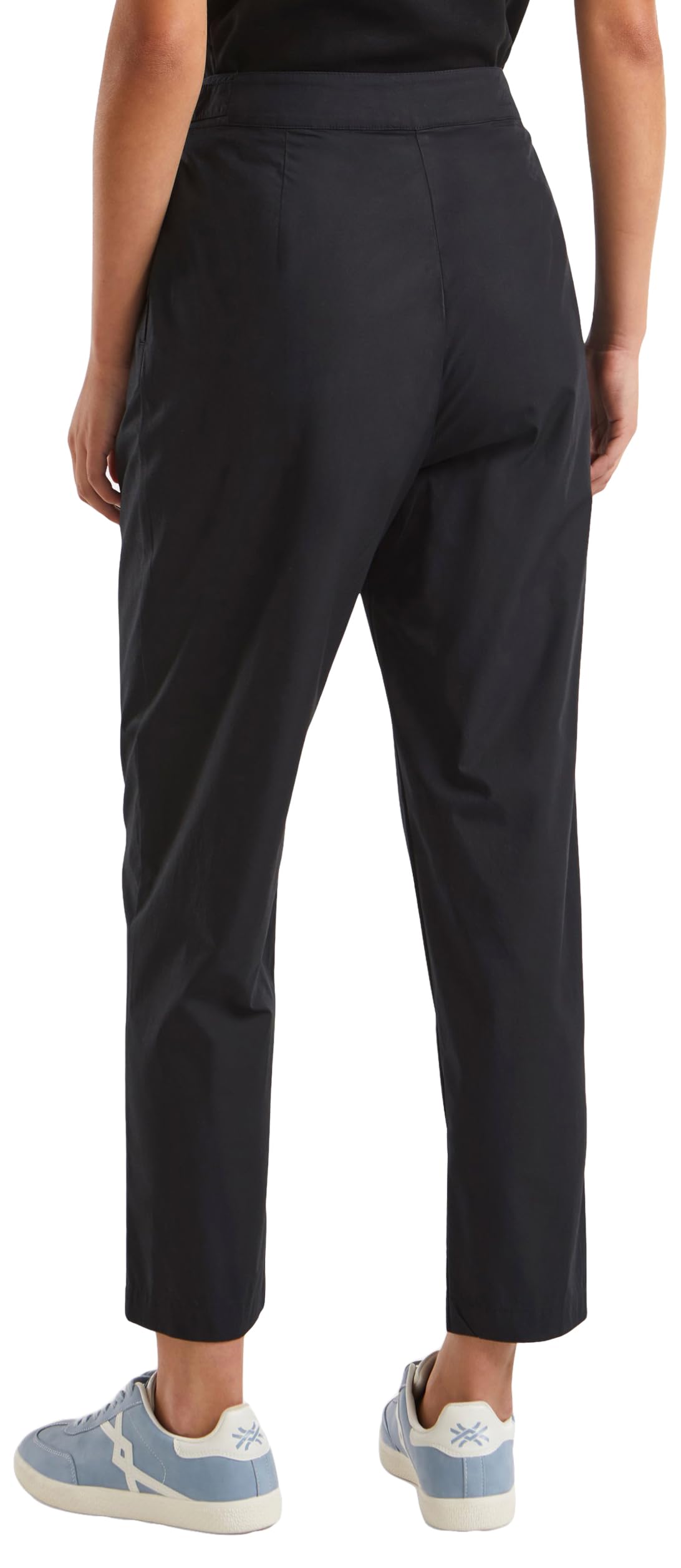 Benetton 4AC7DF06L Pantaloni Donna Nero Cotone