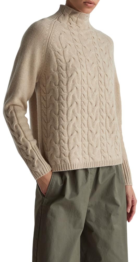 Benetton Maglieria 10K1D204G Maglione Lupetto Donna Bianco