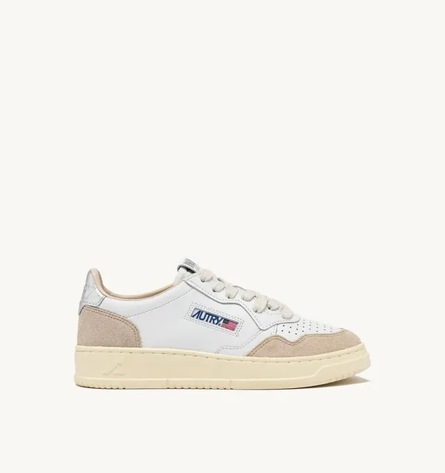 Autry Medalist Low AULW-LS74 sneakers donna bianco beige pelle