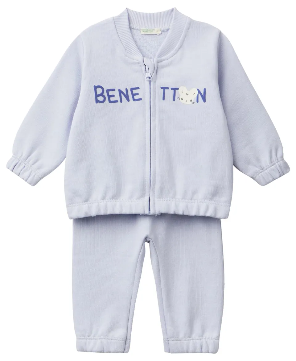 Benetton Felpe e Tute Completo Giacca Pantaloni Cotone Zip