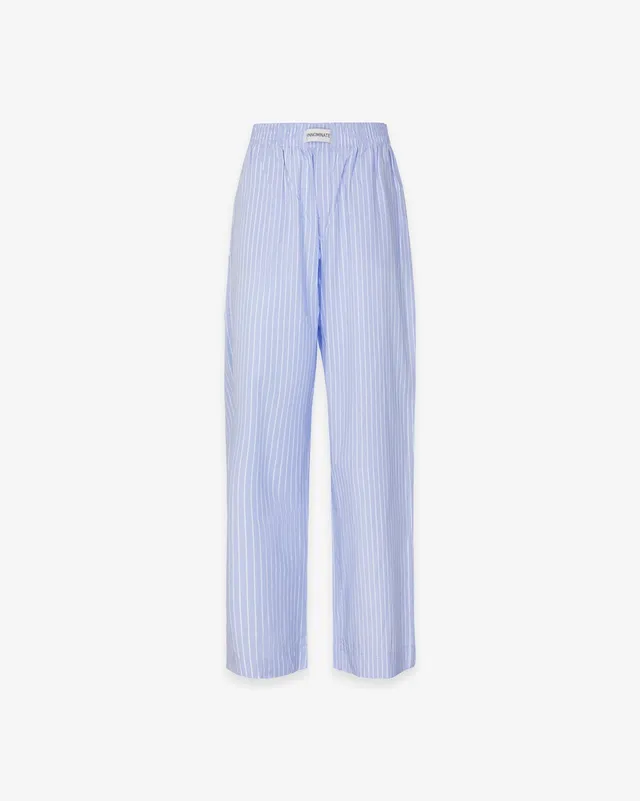 Hinnominate HMABW02617 Pantalone Donna Righe Azzurro cotone