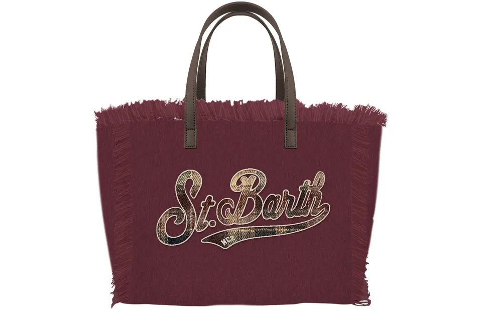 MC2 Saint Barth Vanity Mini Felt borsa bordeaux feltro