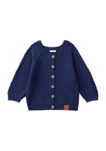 Benetton Cardigan Bimbo Bianco Links Trecce Cotone