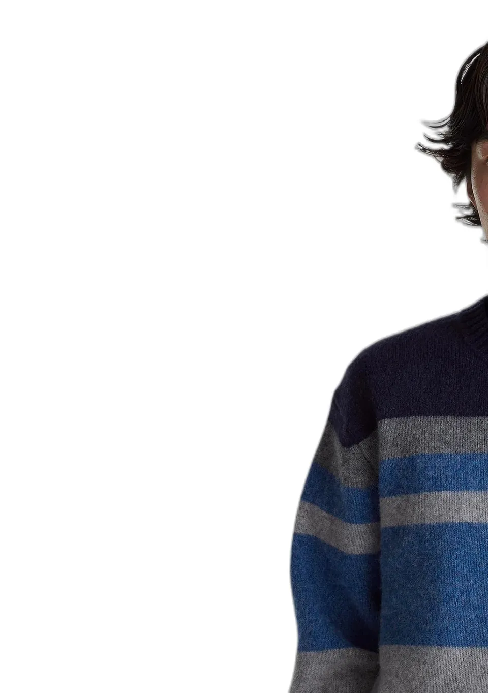 Benetton 103MK10AR Maglione Uomo Blu Taglia XS