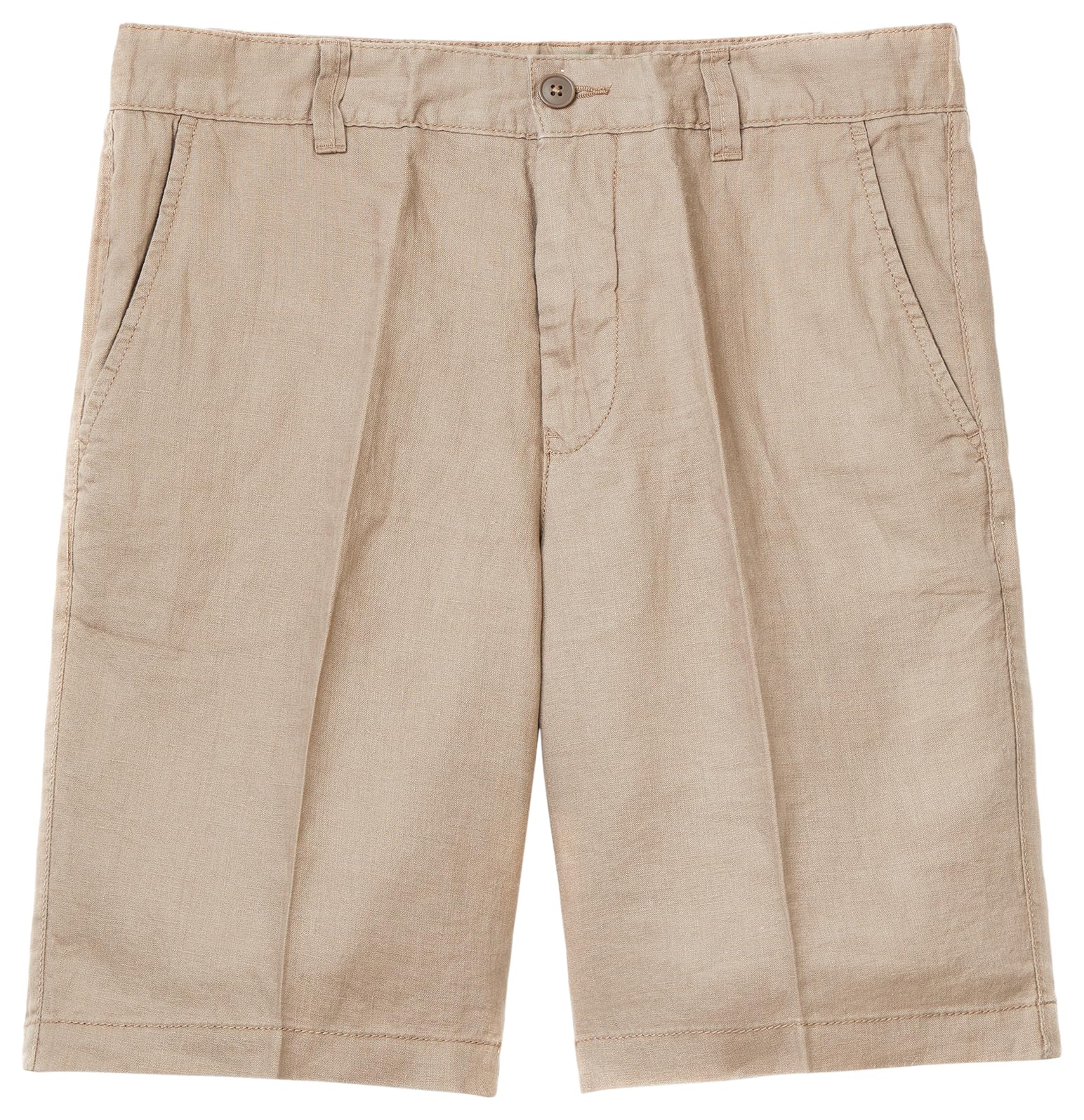 Benetton 4AGH59548 Bermuda Uomo 58 lino chino beige