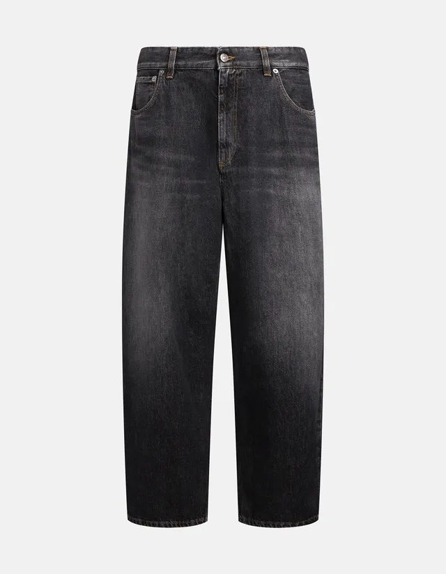 Dondup Anthony UP706 jeans uomo nero loose denim