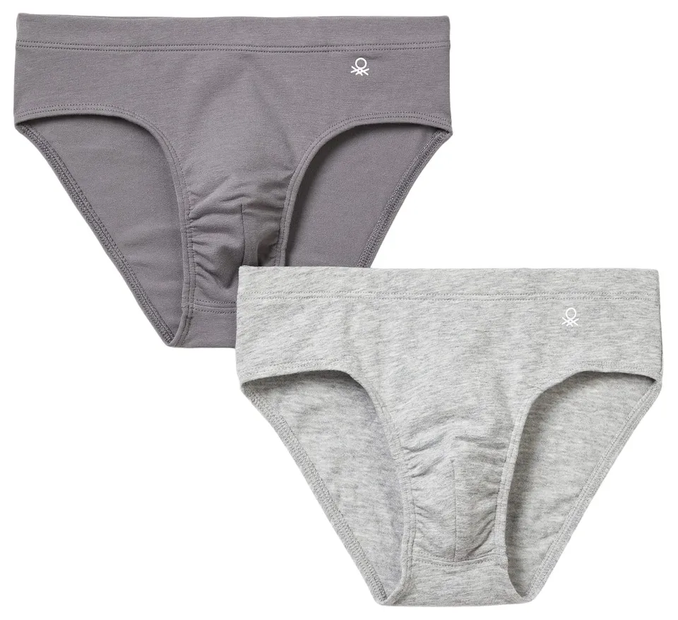 Benetton Set 2 Slip Bambino Mutande Azzurro 19g