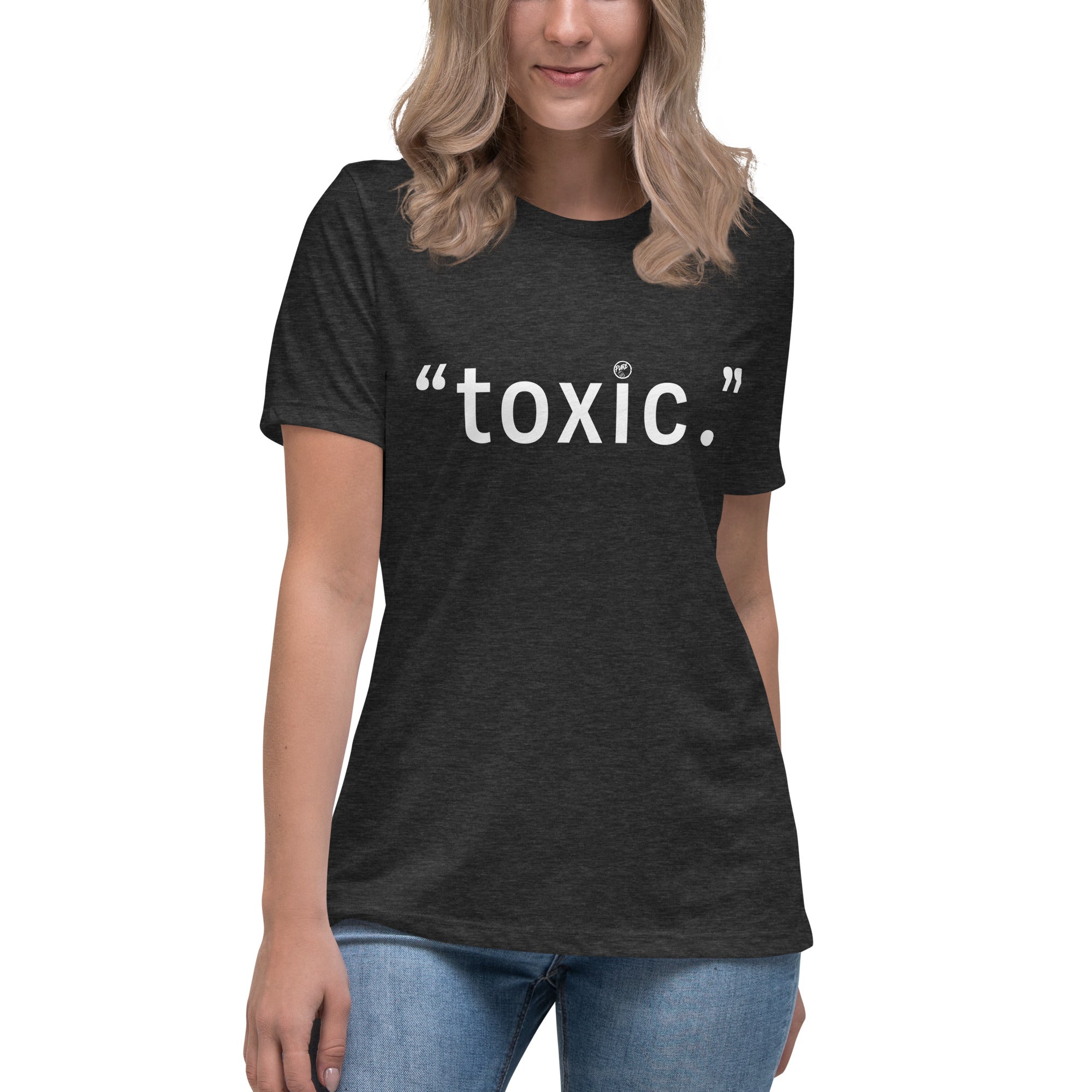 Pure Trash Toxic Maglietta Donna Nero relaxed cotone