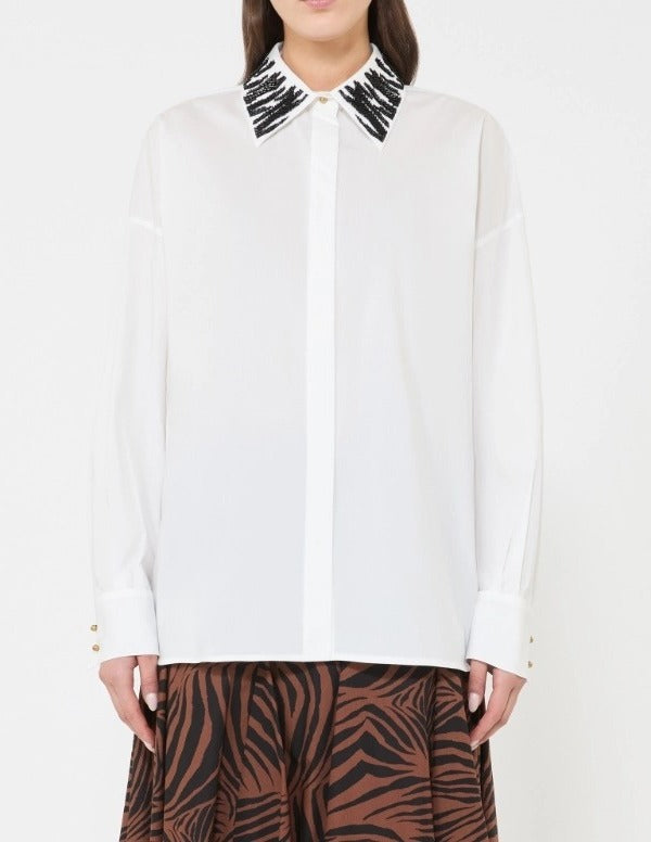 Max Mara Studio MSTGENE001 camicia popeline bianco donna