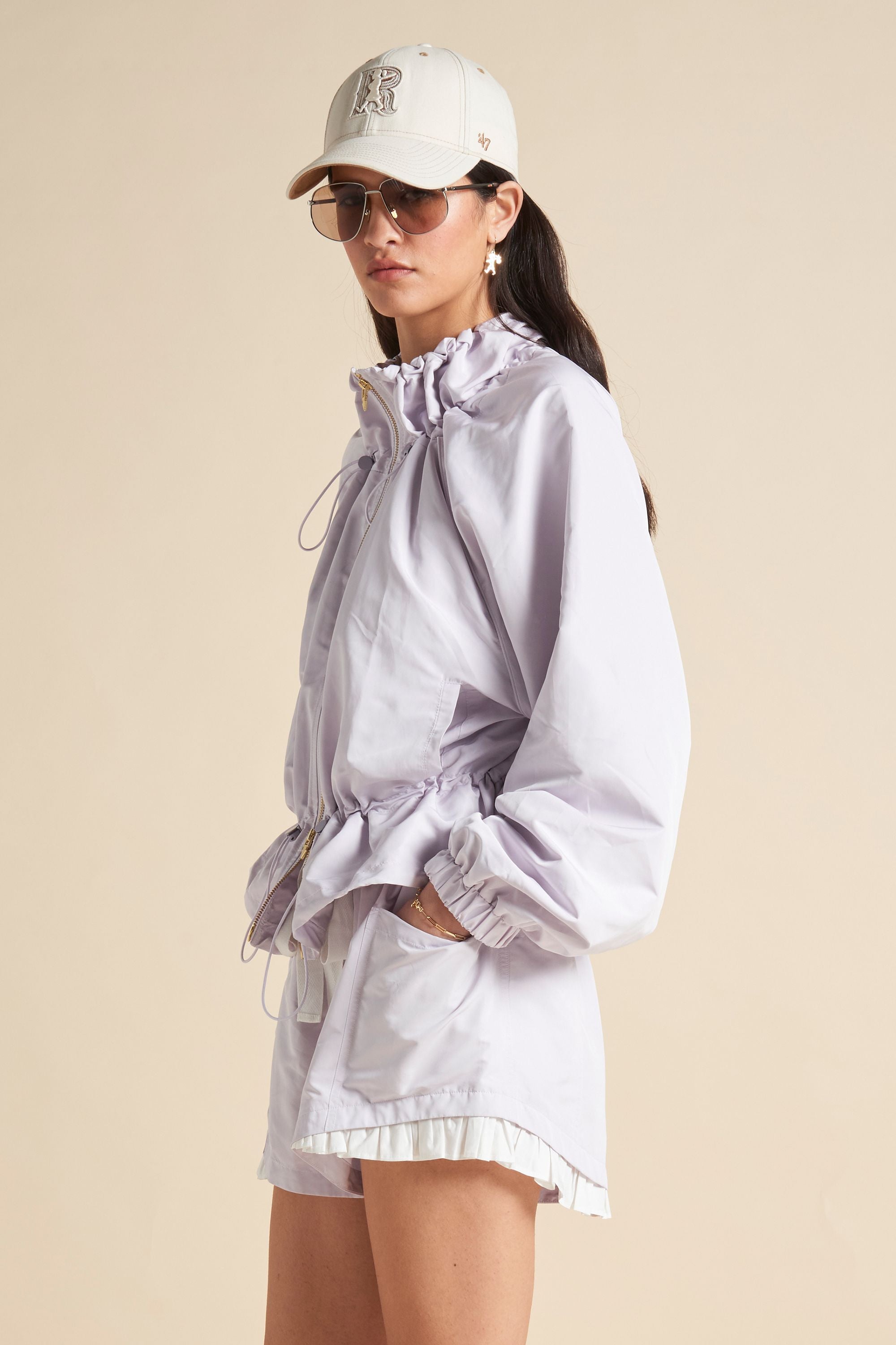 Karen Walker Devant Jacket giacca lilla tecnica