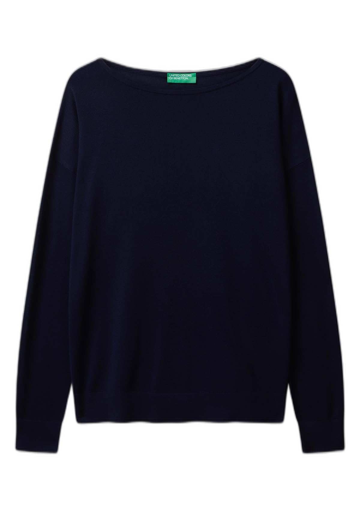 Benetton 103vd10av Maglione Donna Barchetta Blu XXS