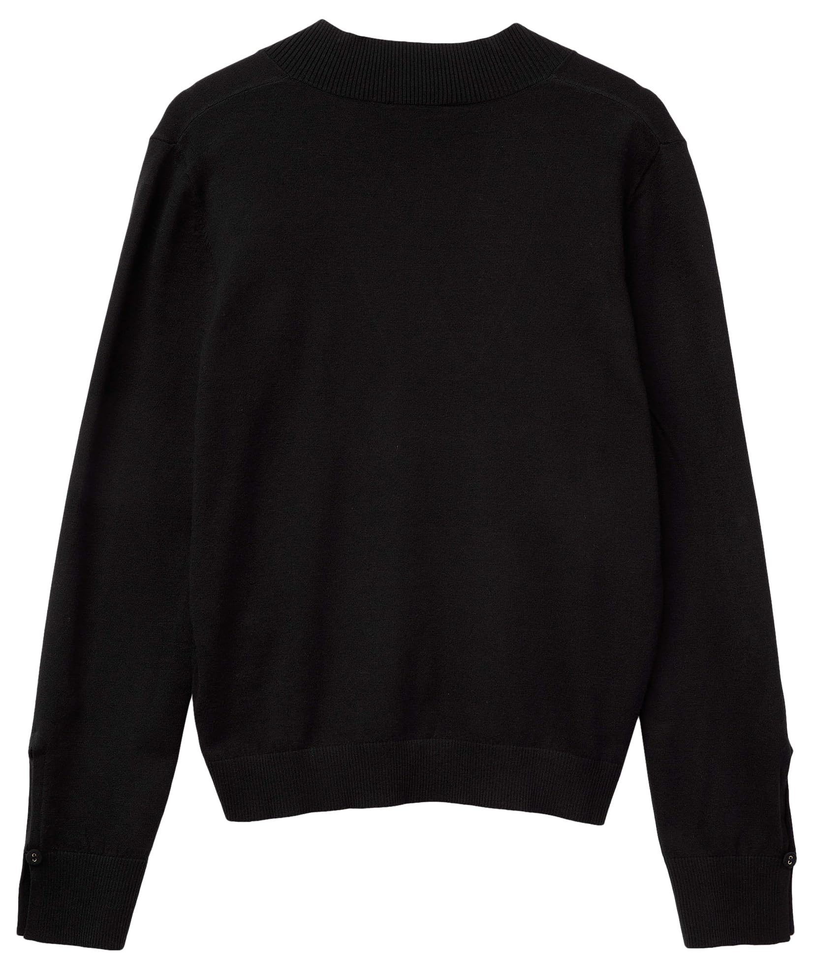 Benetton Maglieria 1w2ad4034 maglia scollo V nera viscosa