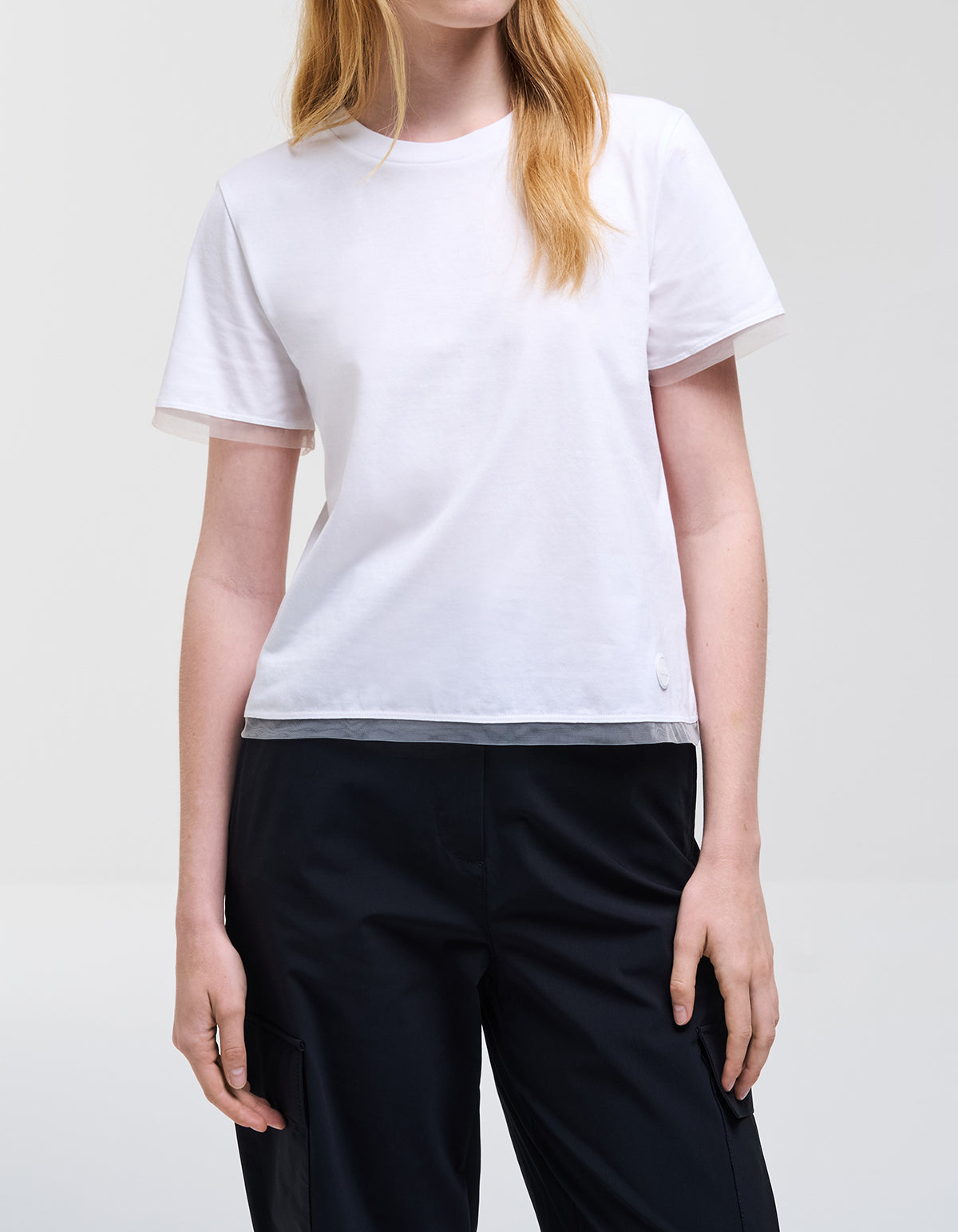 Colmar Frida 8674 T-Shirt Bianco Cotone Tulle Donna