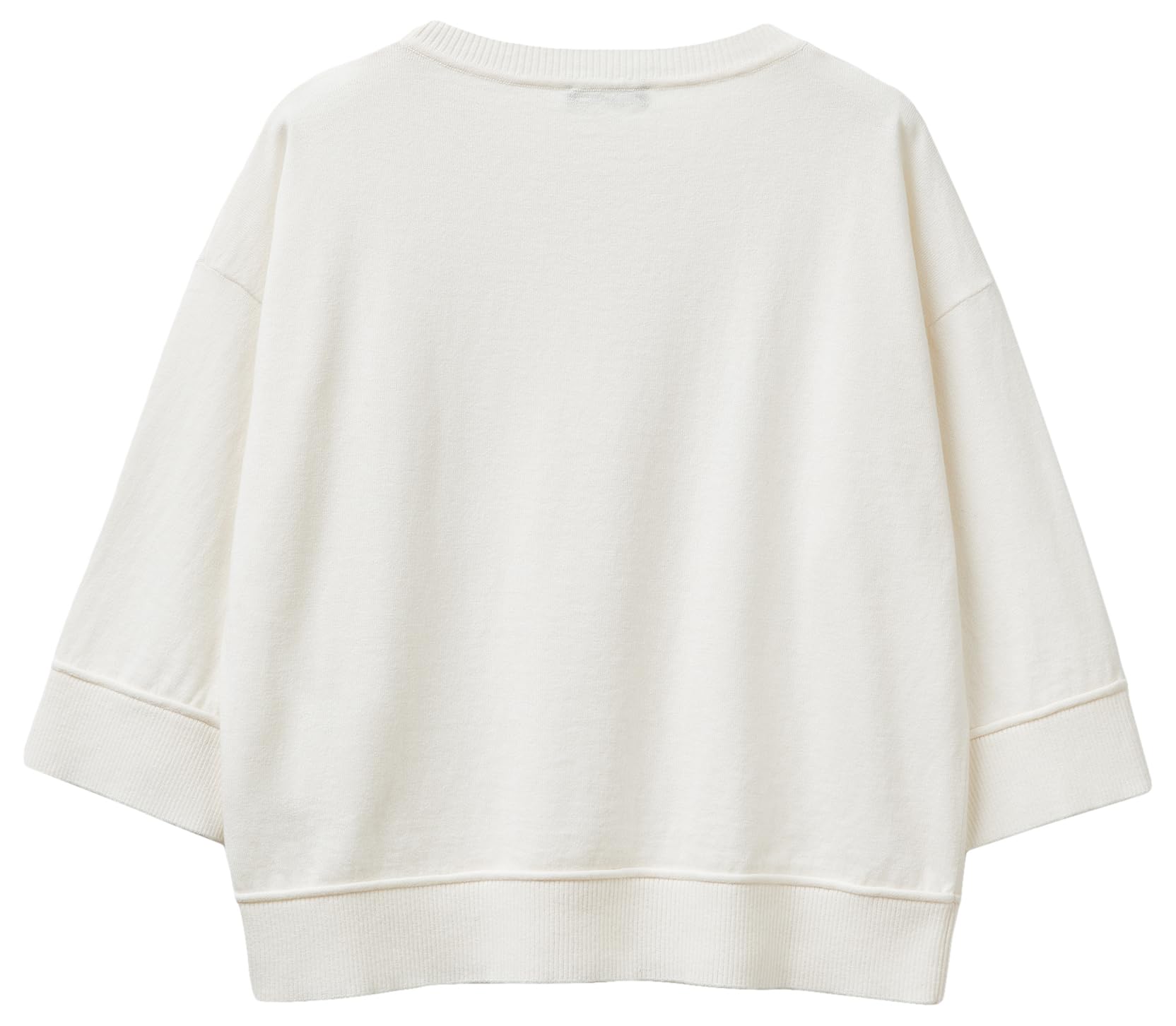Benetton Maglieria maglione girocollo boxy manica 3/4