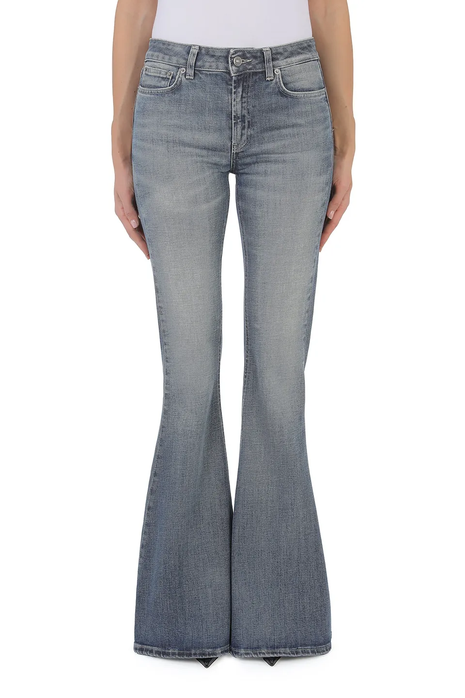 Dondup Karen DP858 skinny jeans donna blu