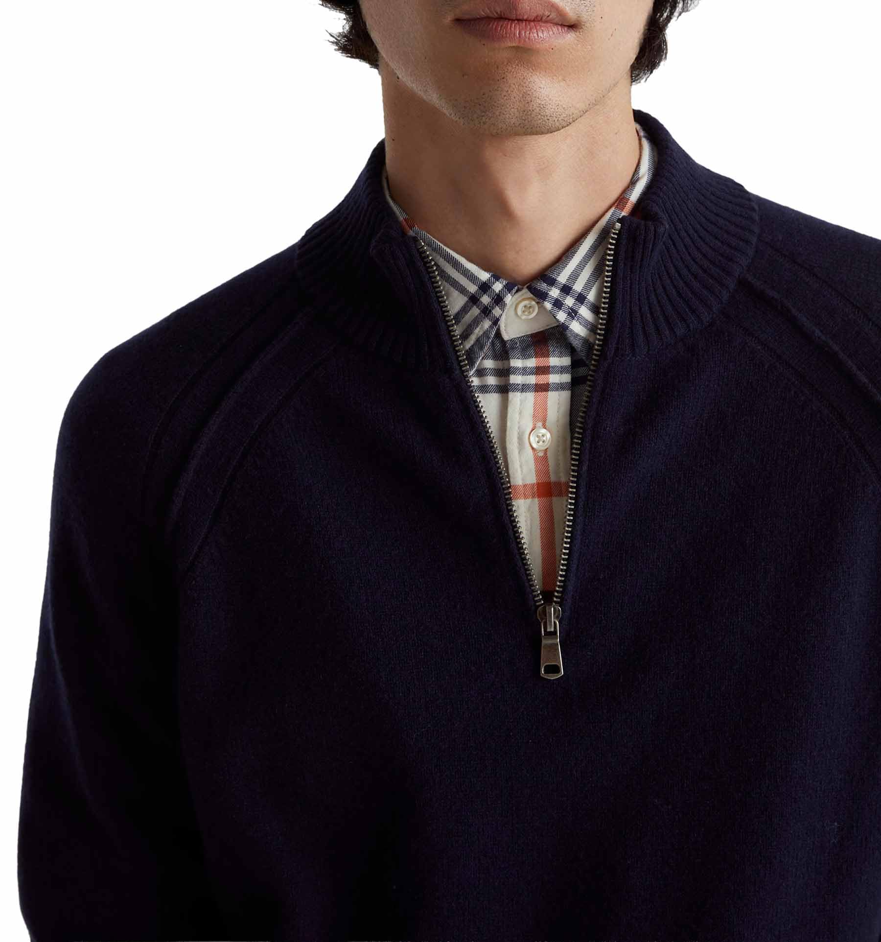 Benetton Maglieria 1006u202b Maglione Blu raglan con zip