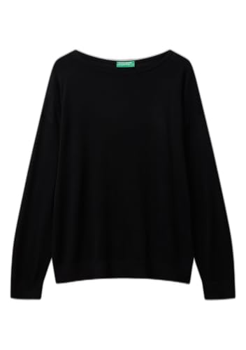 Benetton 103vd10av Maglione Donna Barchetta Blu XXS