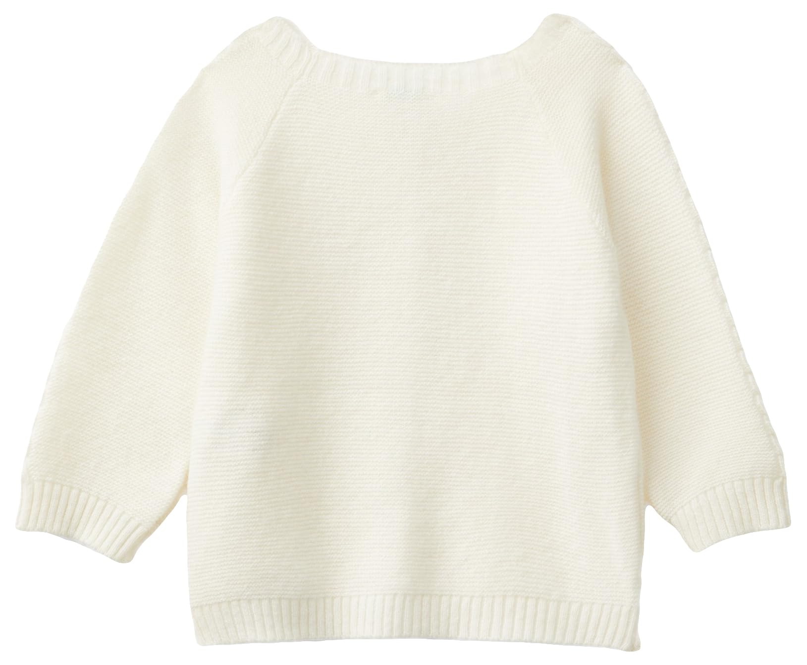 Benetton Cardigan Bimbo Bianco Links Trecce Cotone