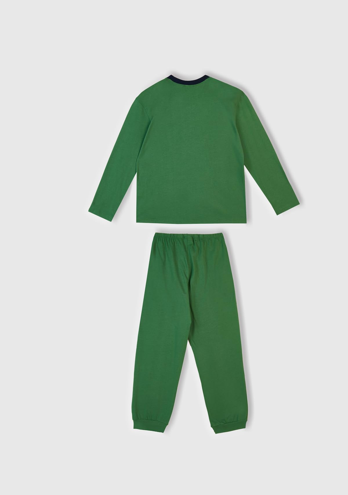 Benetton 3VD00P08X set pigiama bambino jersey cotone verde