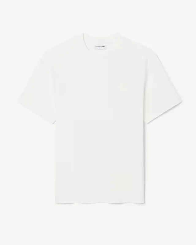 Lacoste TH1979 T-Shirt Uomo Bianco Cotone Jersey