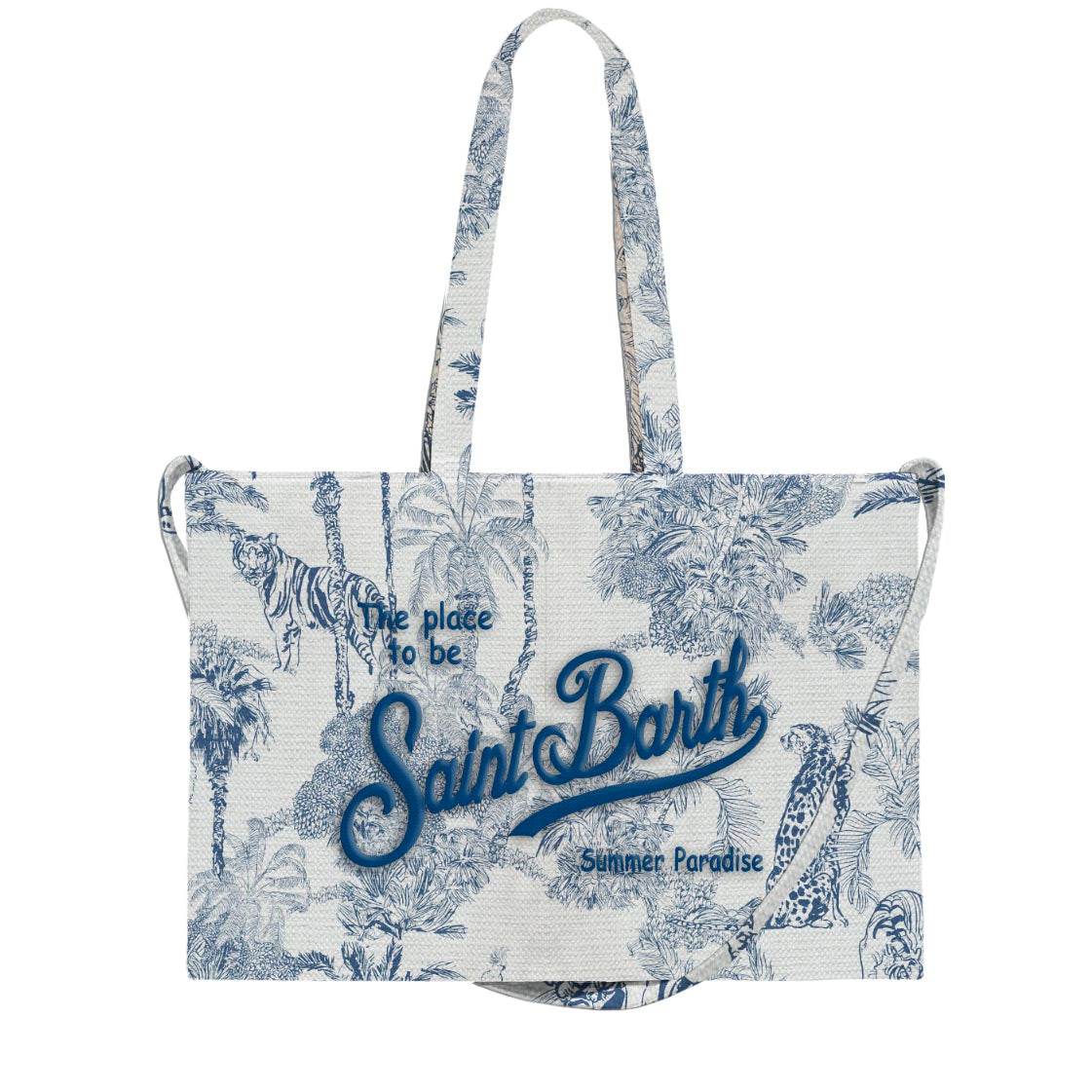 MC2 Saint Barth Essential Bag Canvas borsa Jungle Bianco