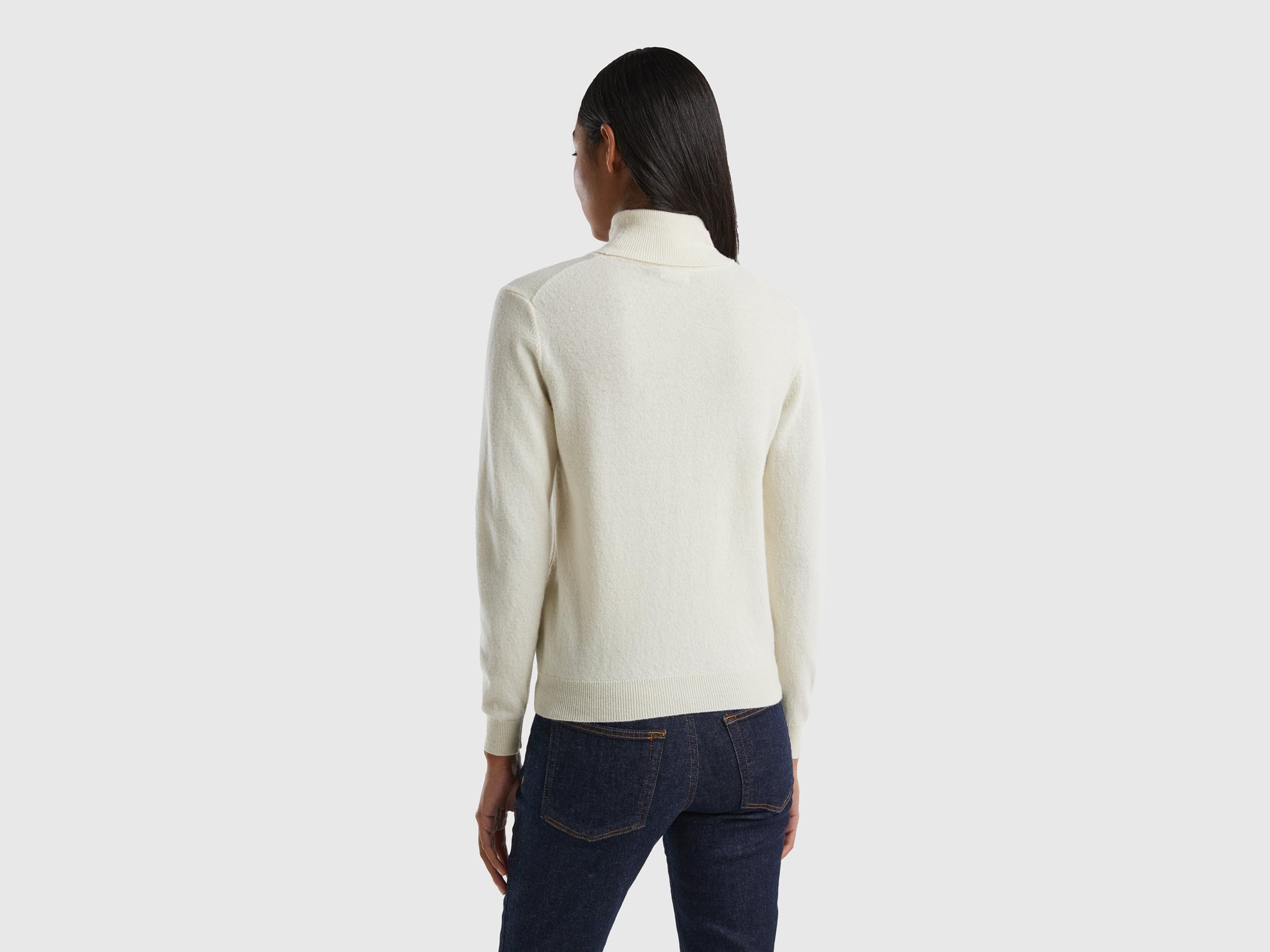 Benetton Maglione Donna Lupetto Nero