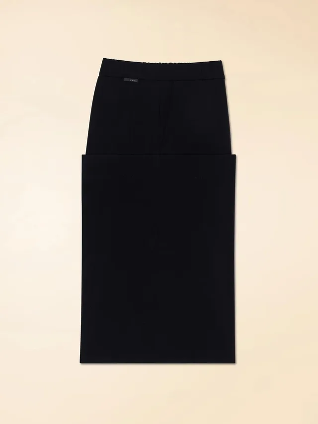 RRD 26854 pantalone palazzo tecnico nero donna