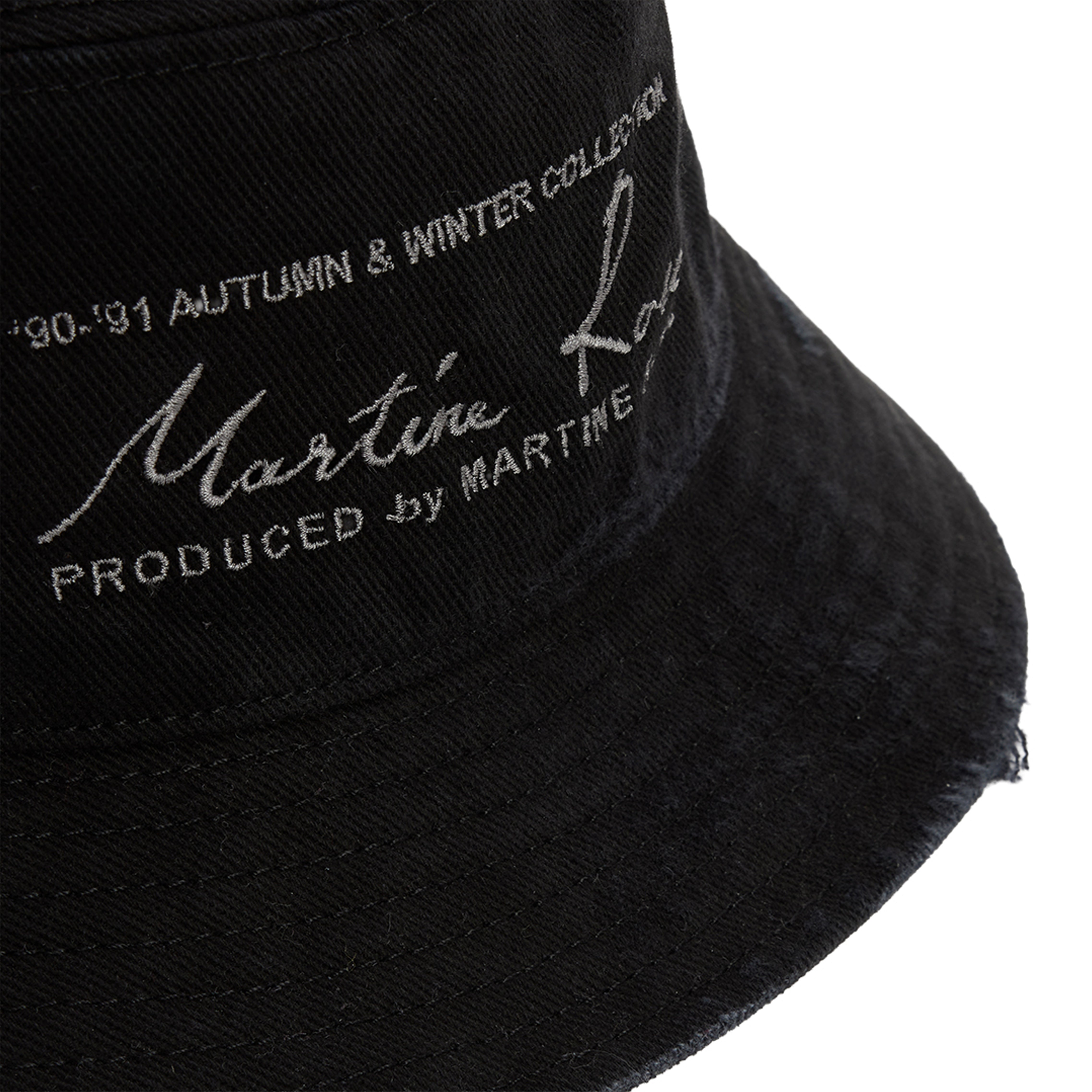 Martine Rose Signature Bucket Hat cappello nero washed OS