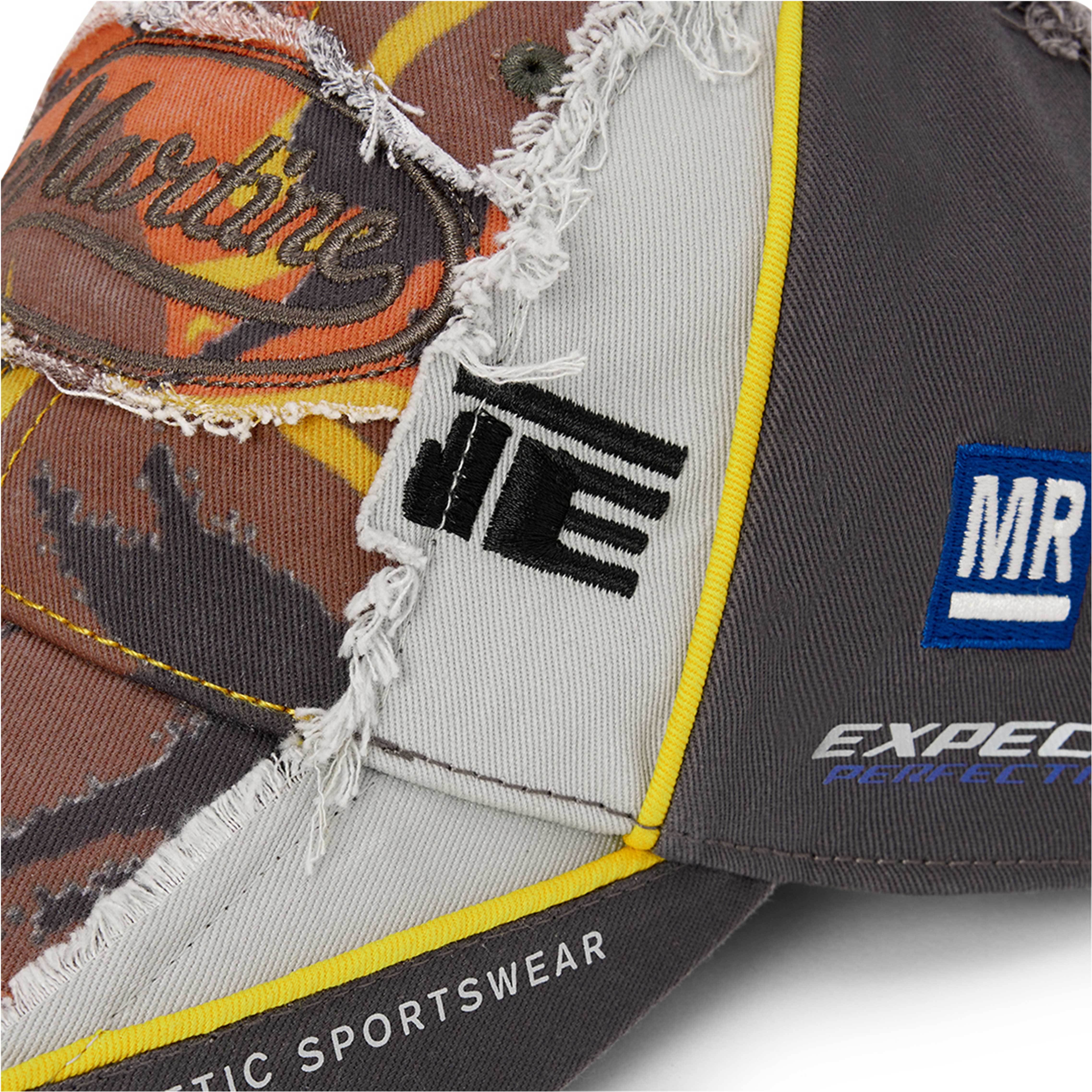 Martine Rose Collage Cap cappellino camo arancione cotone