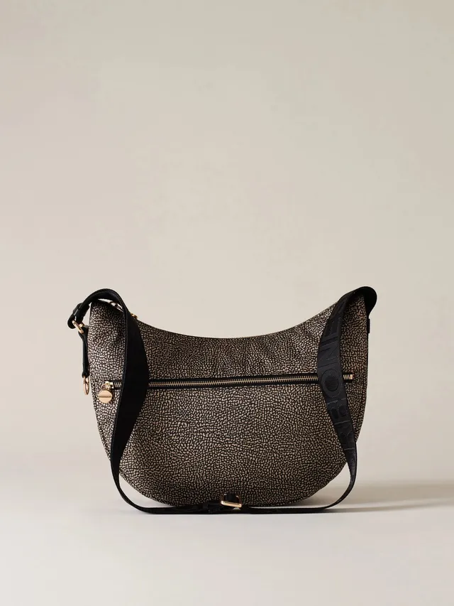 Borbonese Luna 934108 I15 Borsa OP Naturale Nero