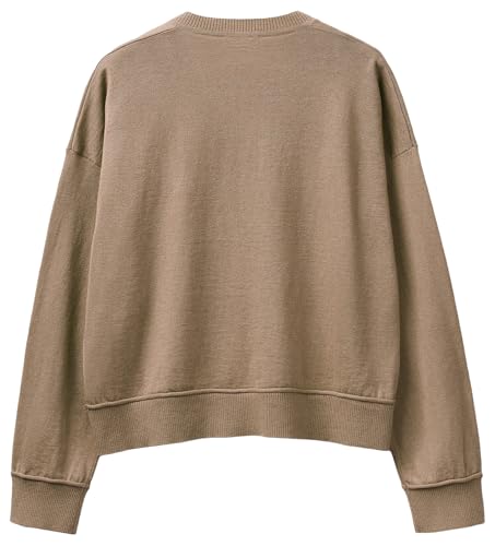 Benetton Maglieria 1y6sd403o maglione scollo a V beige boxy