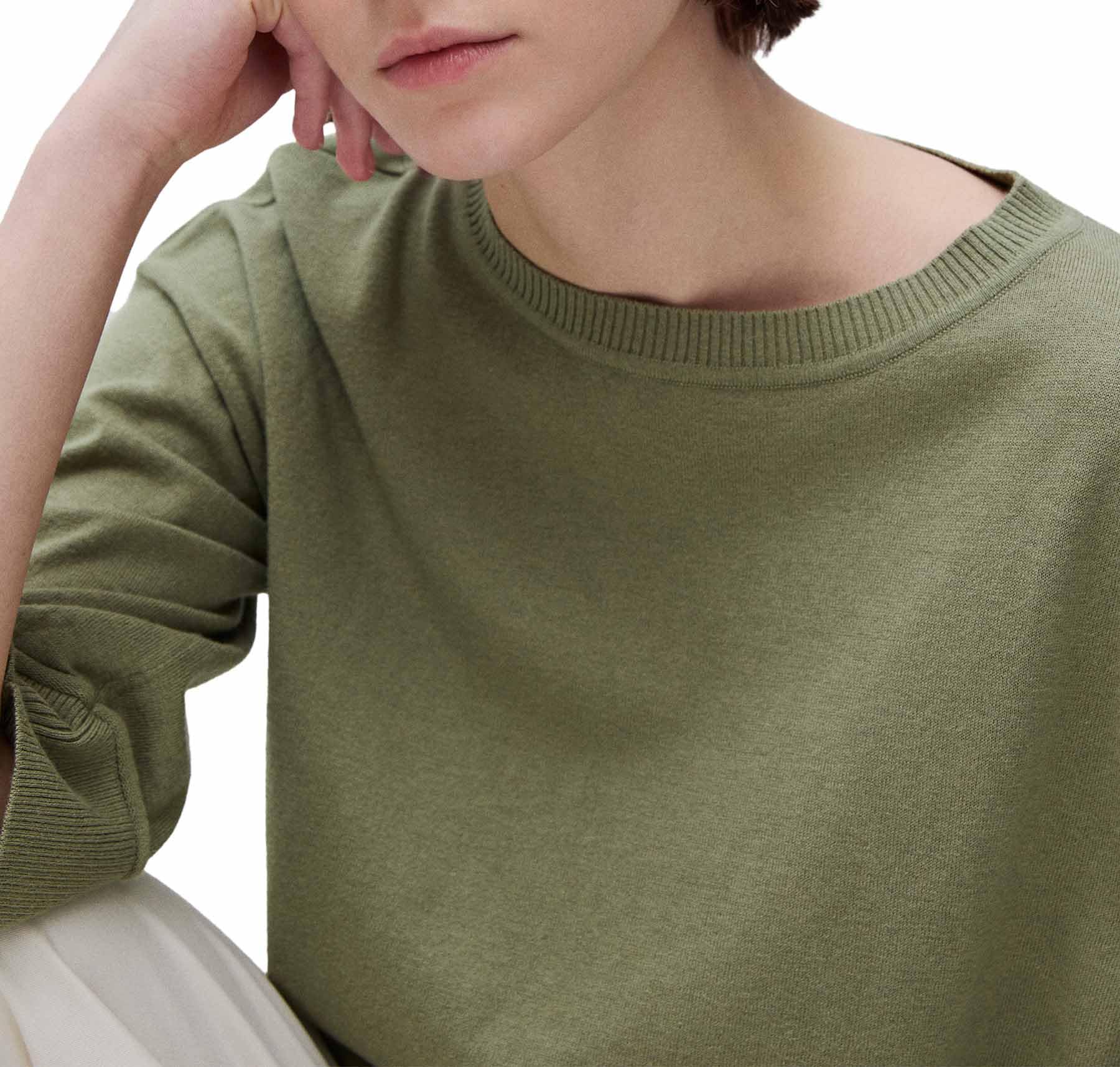 Benetton Maglieria Maglione Boxy Girocollo Spalla Scesa 3/4