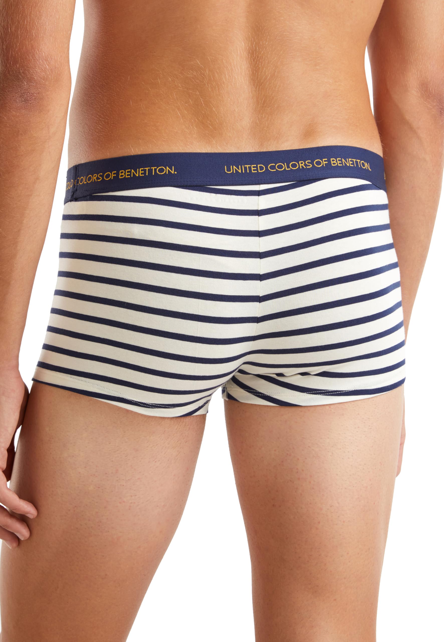 Benetton Boxer Corti Uomo L Righe Cotone Organico