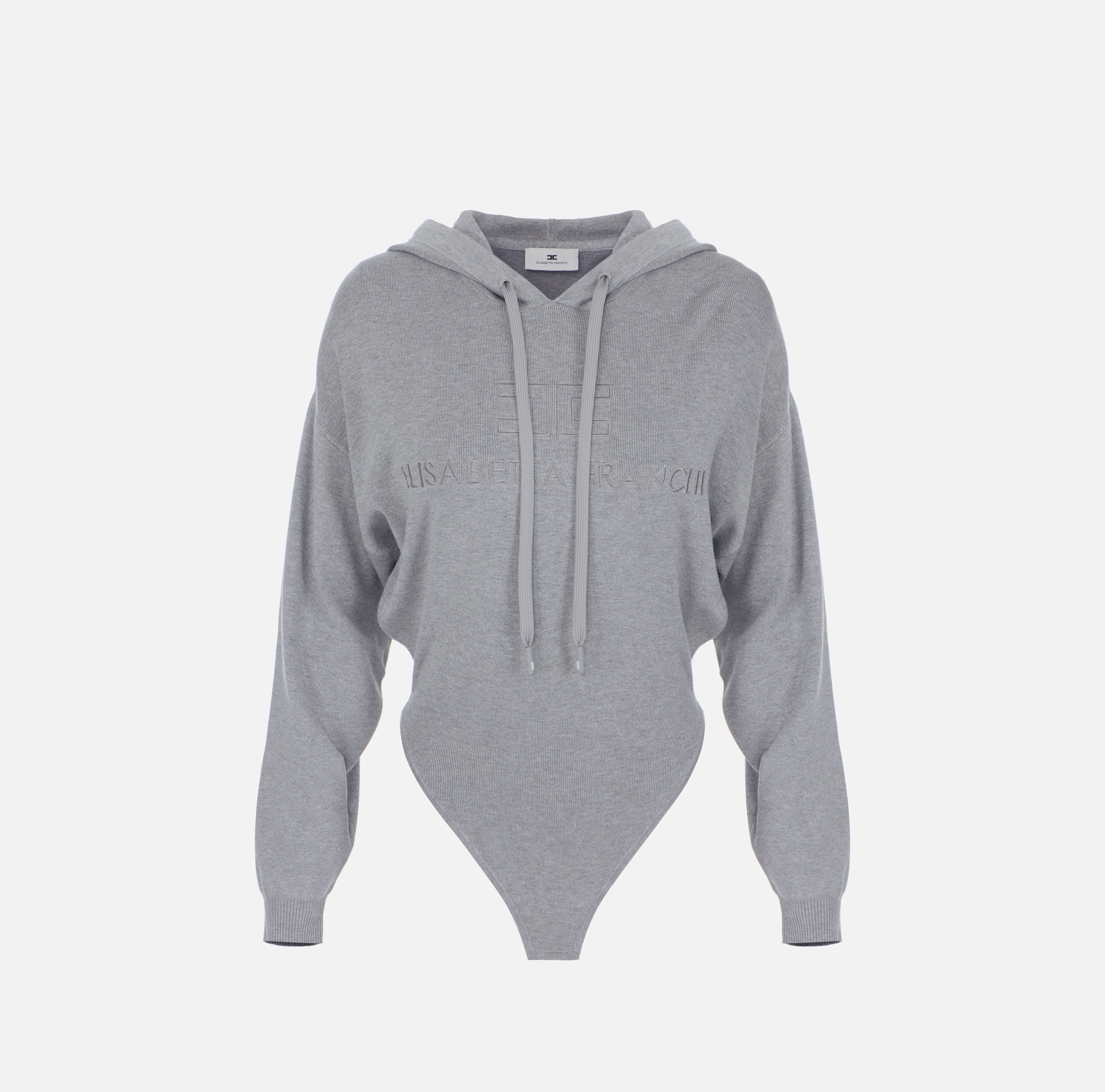 Elisabetta Franchi BK87S66E2 Body Maglia Grigio Melange Donna