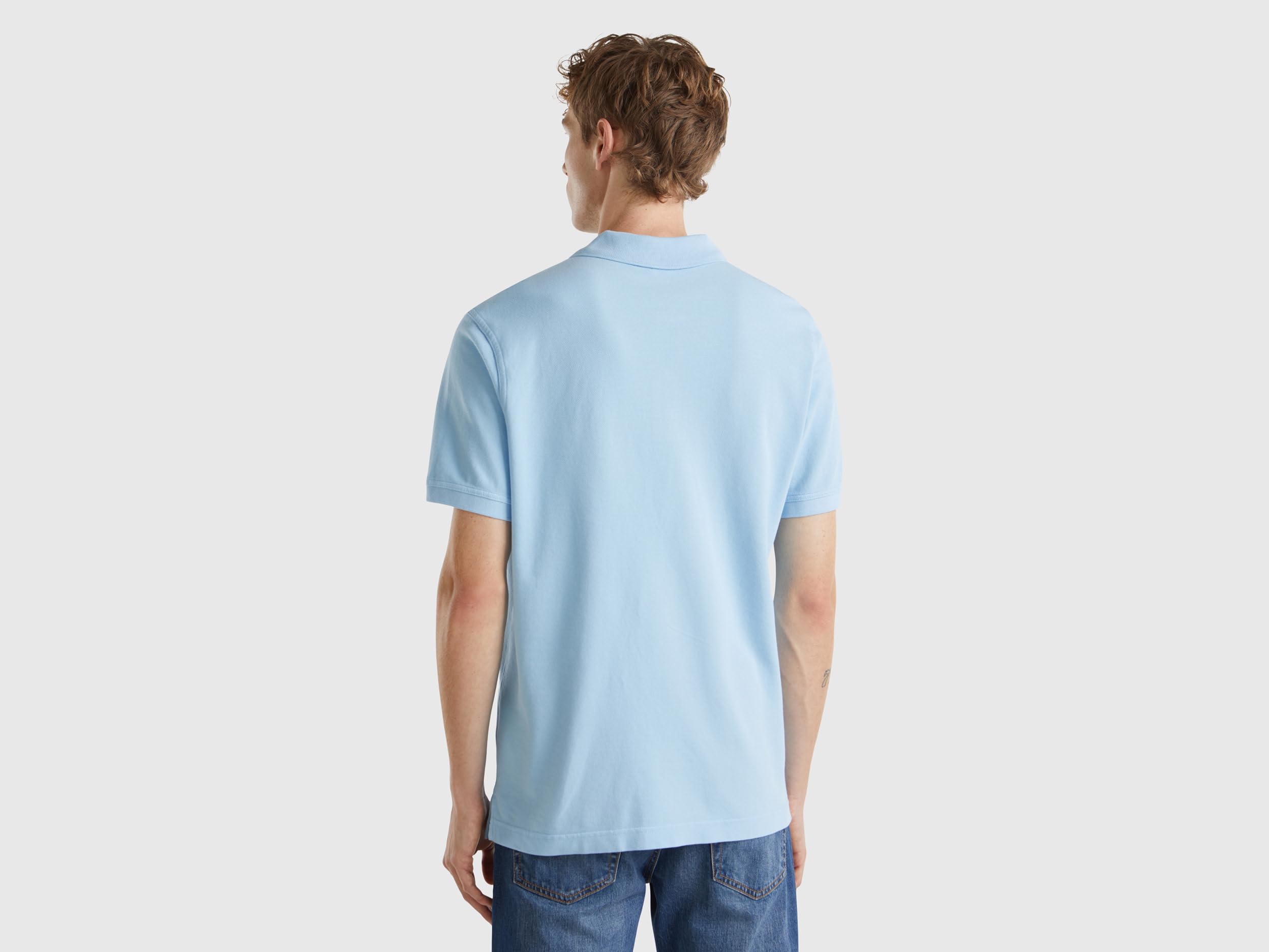 Benetton 3089j3179 maglia polo uomo verde XXL manica corta