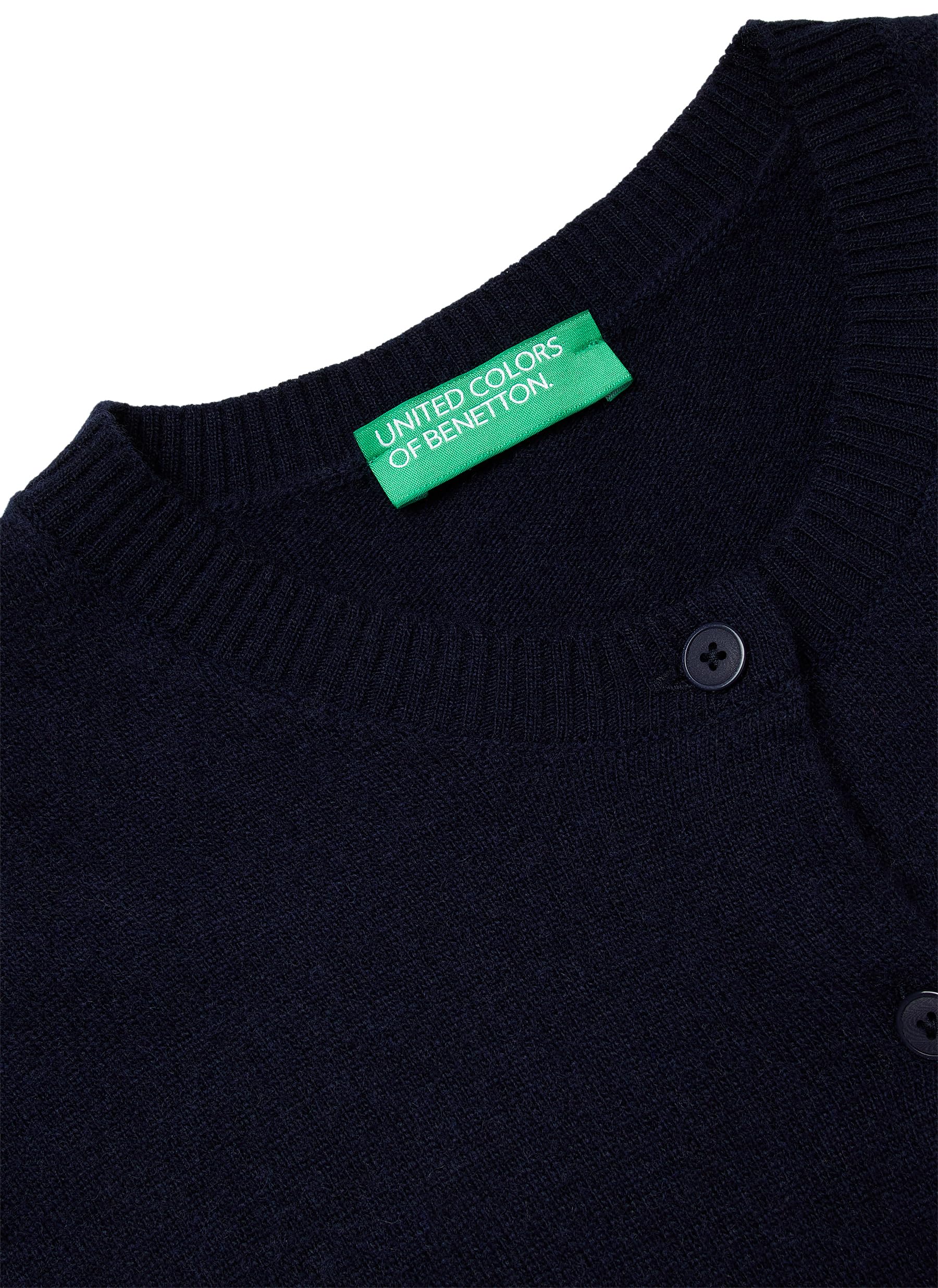 Benetton Maglieria Cardigan Donna con Bottoni Beige
