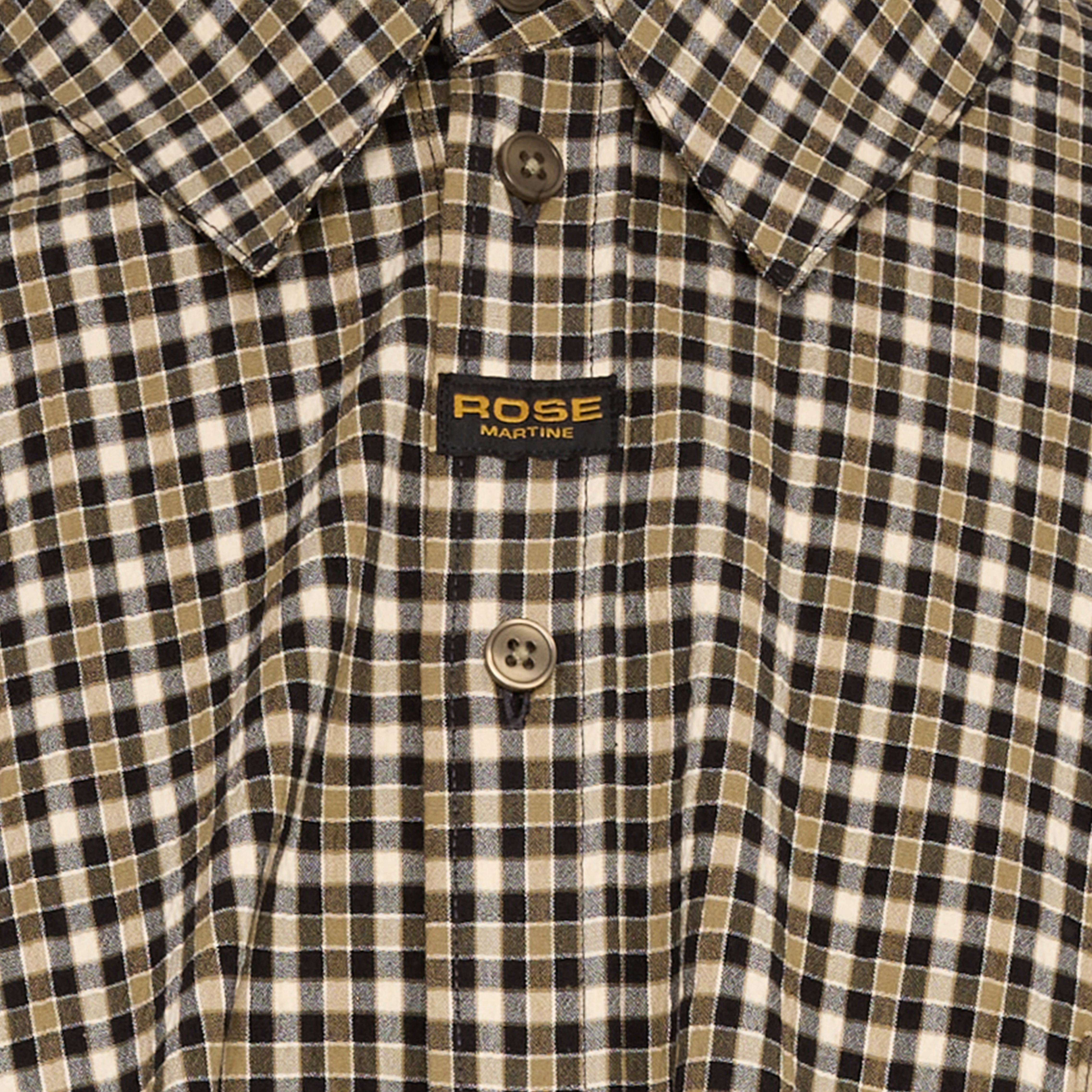Martine Rose Boxy Wrap Shirt camicia quadri nero verde cotone