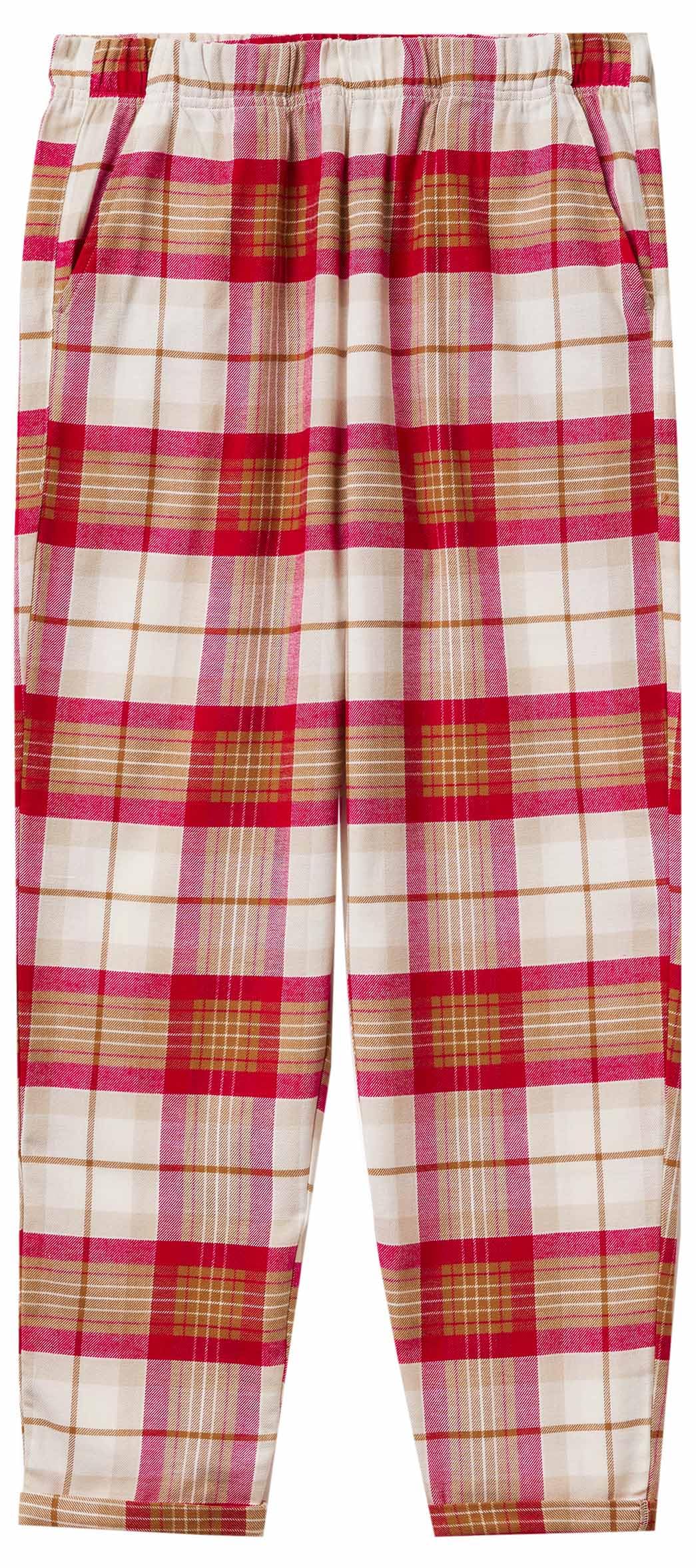 Benetton Pantaloni e Jeans Pantalone Flanella con Risvolto