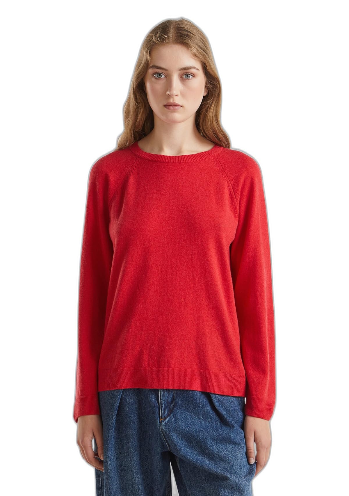 Benetton Maglieria Maglia Donna Marrone Lana Girocollo