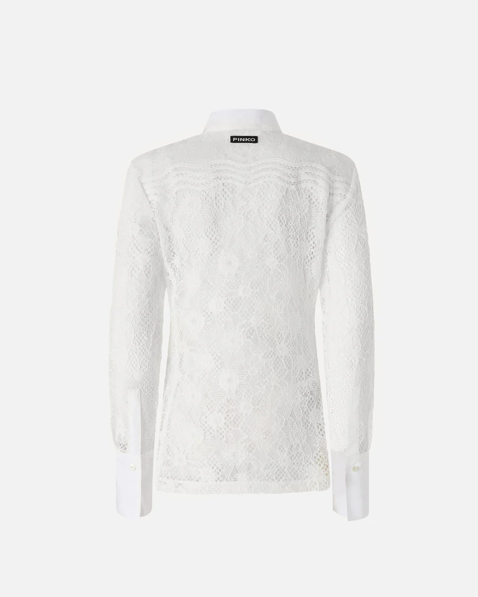 Pinko 106600 A381 Coline camicia bianca pizzo