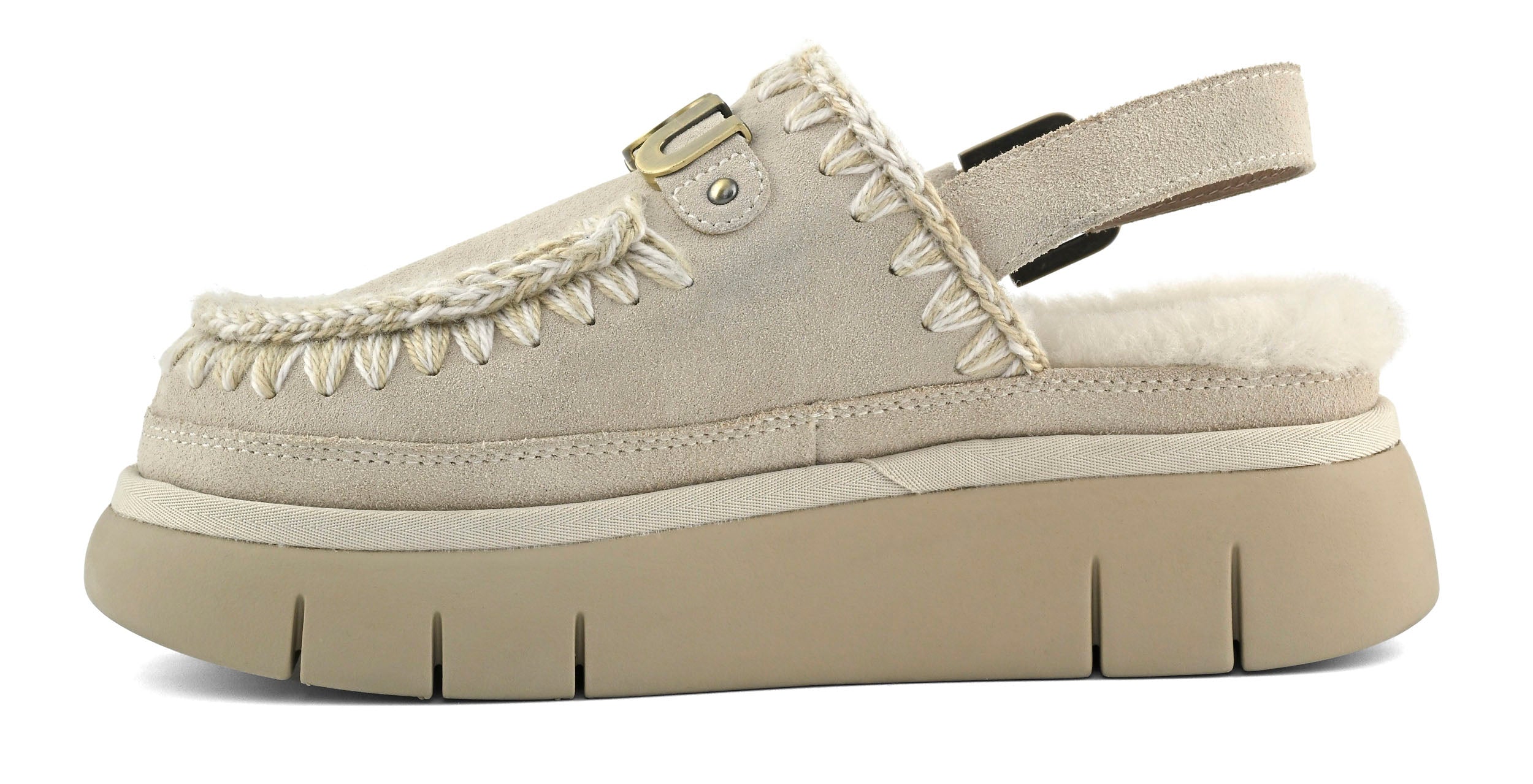 Mou Bounce Clog FW531026A sabot donna chalk camoscio