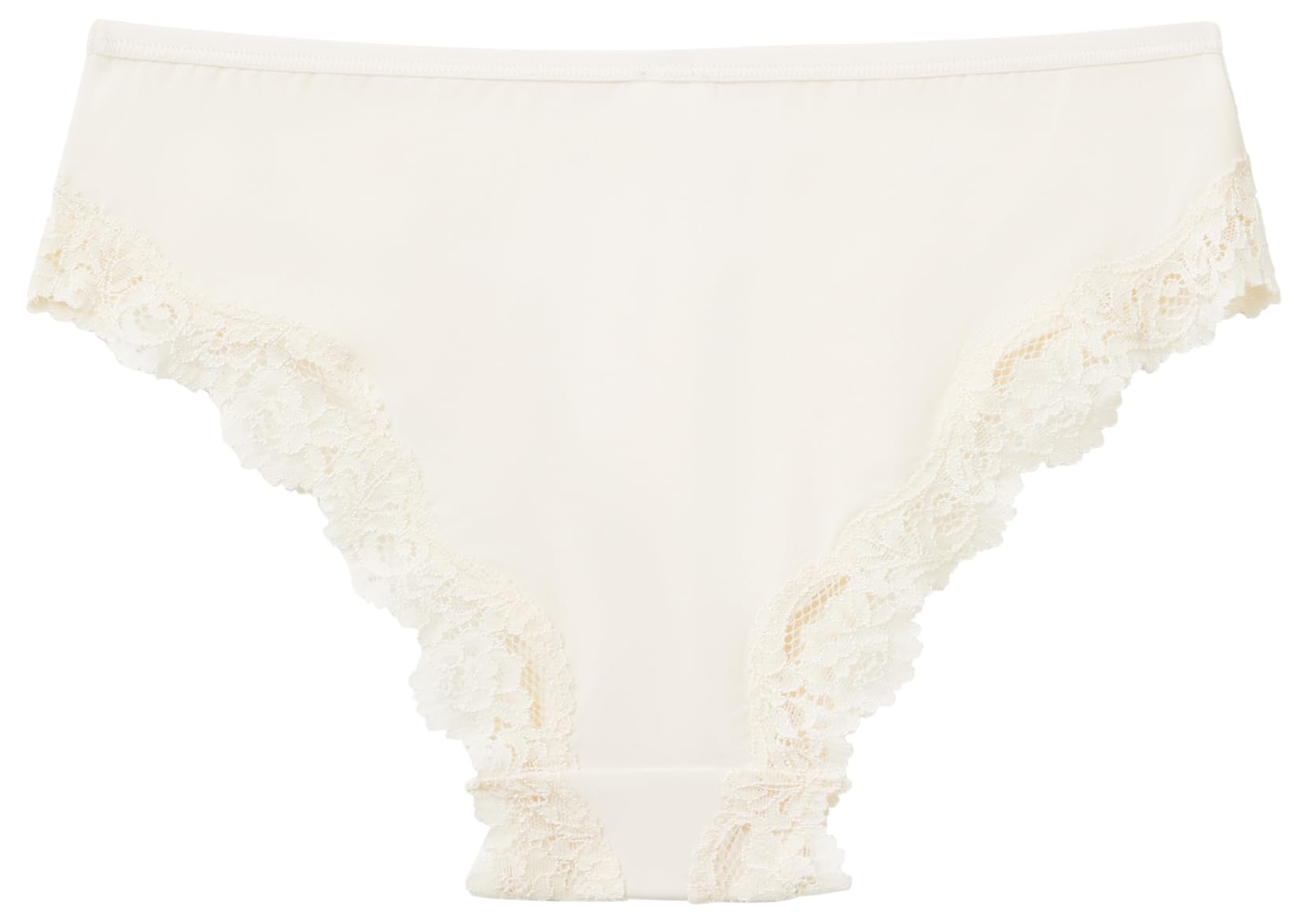 Benetton Slip Donna Mutandine Elastiche con Pizzo Sgambato