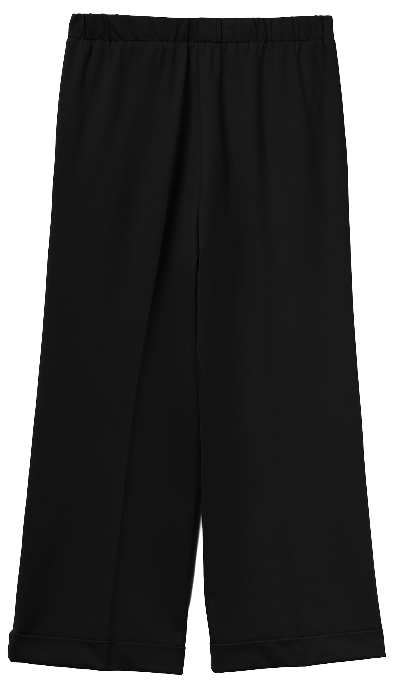 Benetton Pantaloni Donna Interlock Gamba Dritta Nero