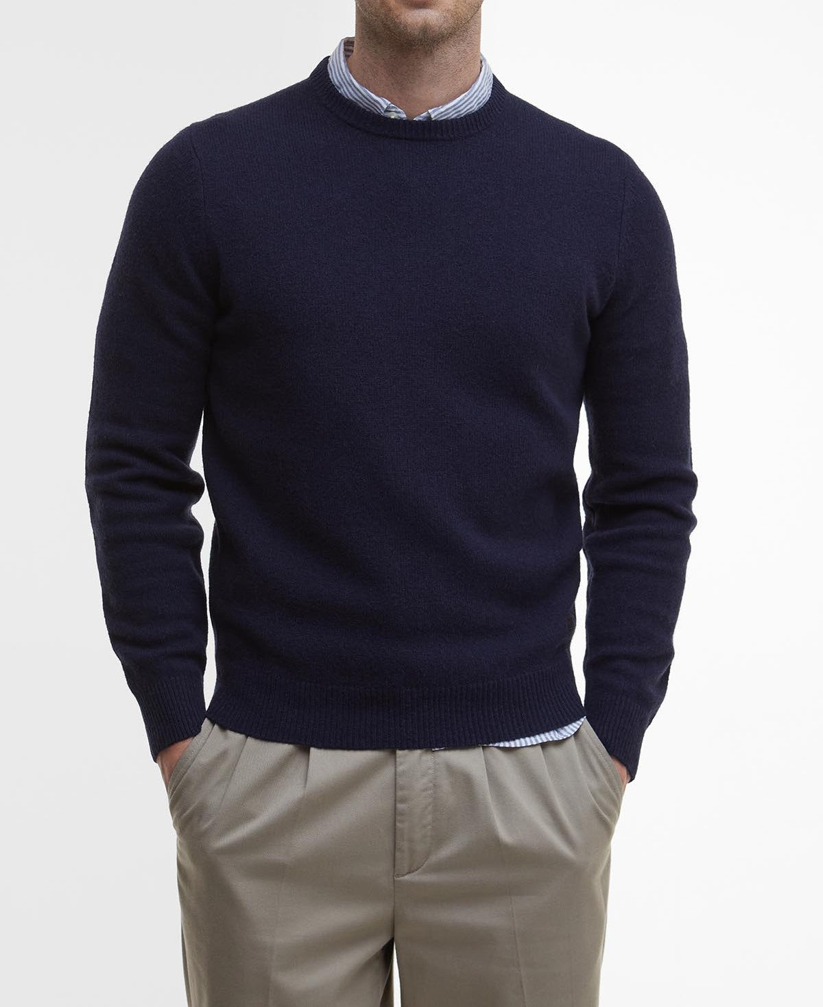 Barbour Essential Patch Crew MKN0584 Maglione Uomo Navy