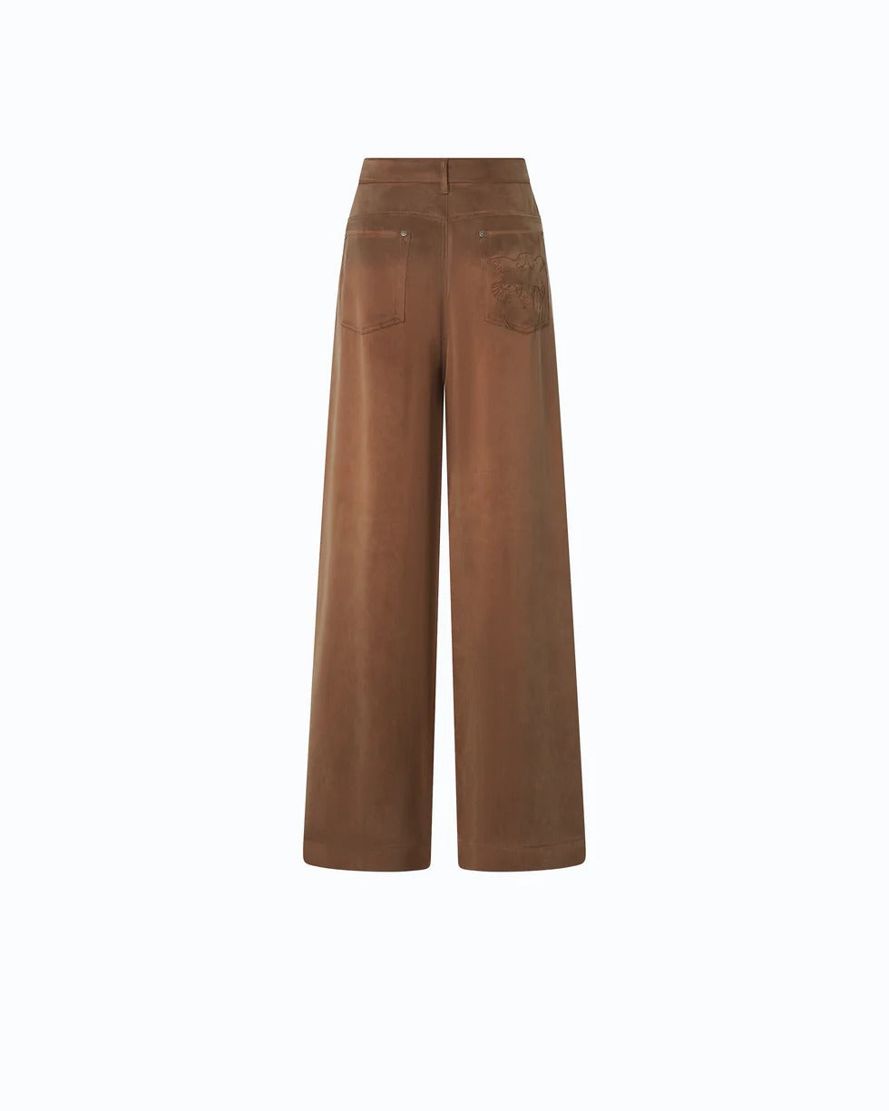 Pinko 107170-A3F8 Pantalone Donna Marrone Palazzo