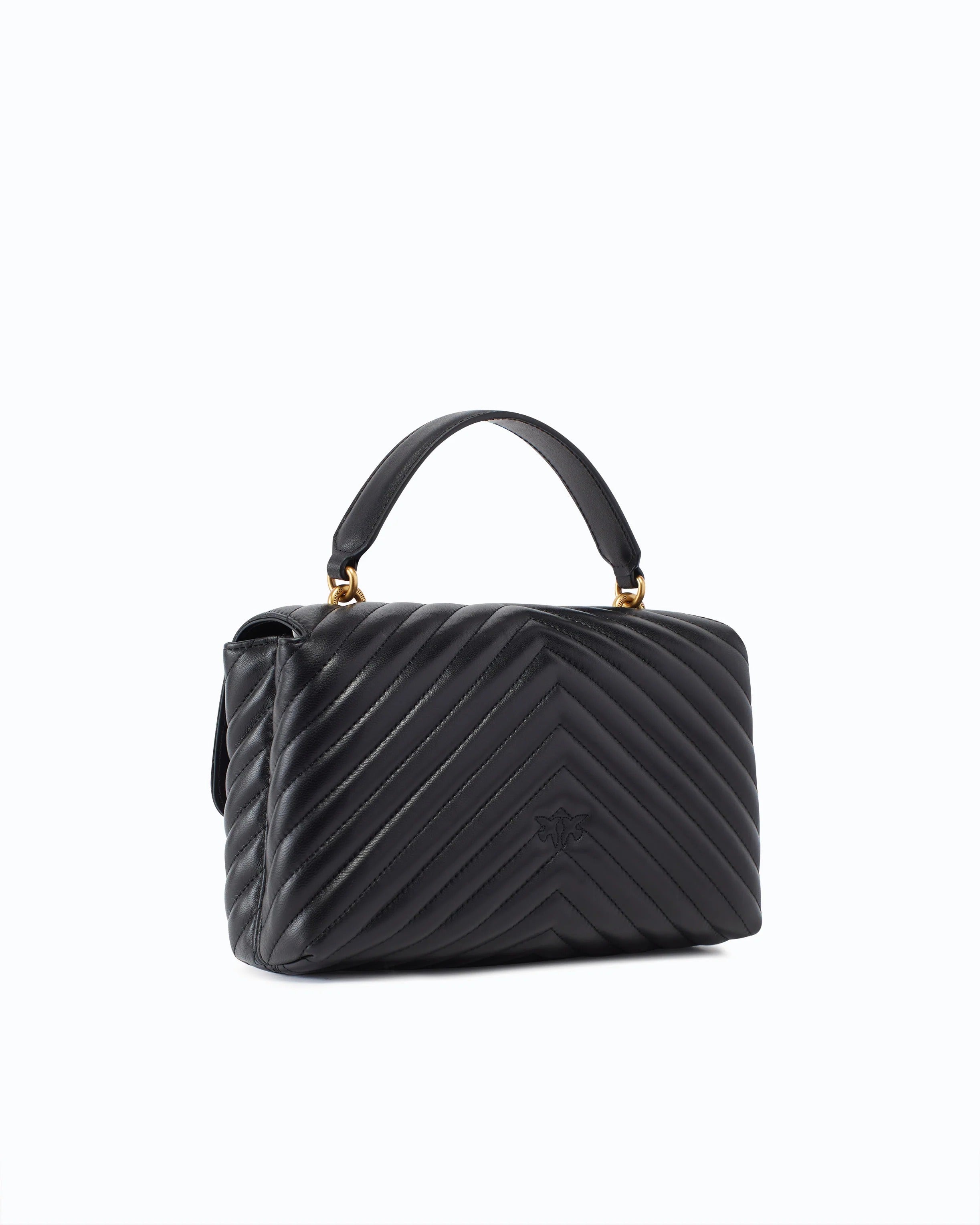 Pinko Love Lady Puff 1000043 Borsa Nappa Nero Gold