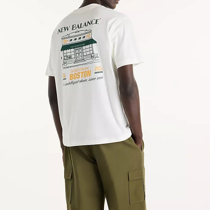 New Balance Grab A Bite MT62S7Y t-shirt Sea Salt grafica Boston